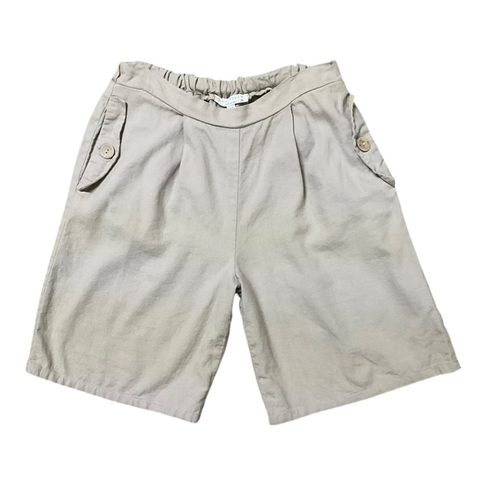 Final Touch Woman’s Linen Blend Khaki Shorts Size Medium‎ Made in USA